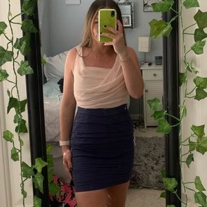 Bodycon Purple and Rose Dress
